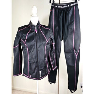Freeze Out ~Woman M/L~ Black/Pink Thermal Protection Outdoor Jacket(M)+Pants (L)